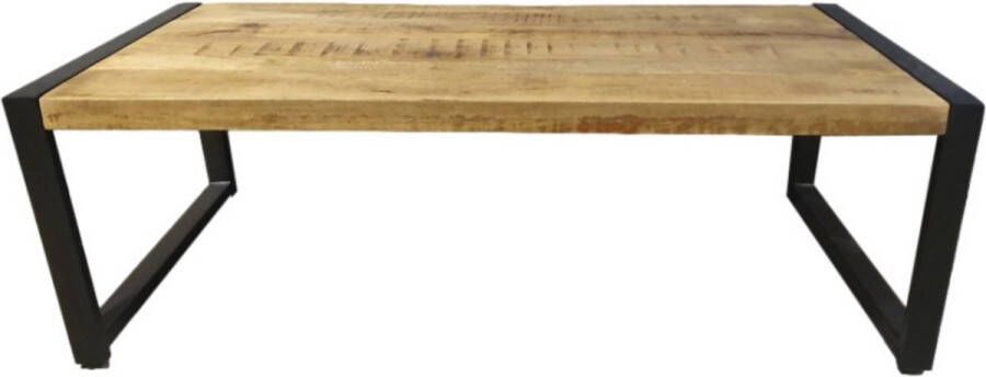 Mangoe Meubels Salontafel Lucas 140x70x45cm mangohout en metaal