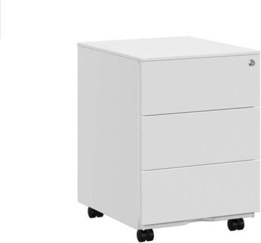 Mangoe Meubels Segenn's Cantoni Ladeblok bureau Rol Container Mobiele 3 Lades Ladeblok Bureau Archiefkast 39 x 45 x 55 cm