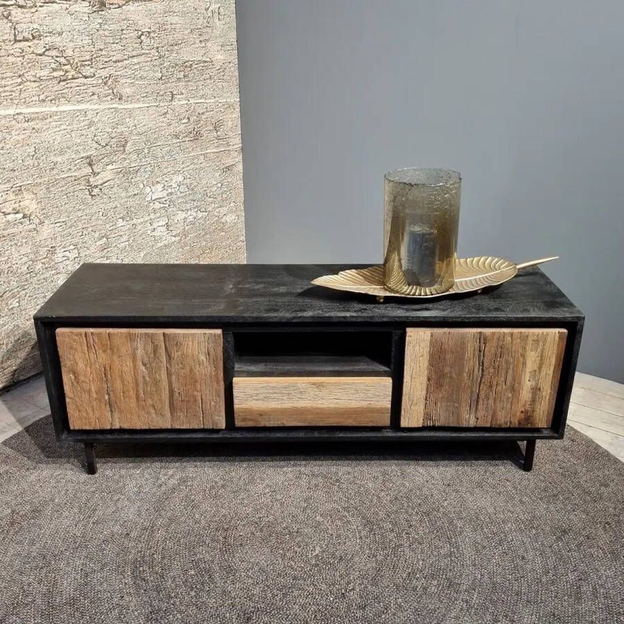 Mangoe Meubels Tv meubel Finn 140x40x50 cm hardhout en mangohout