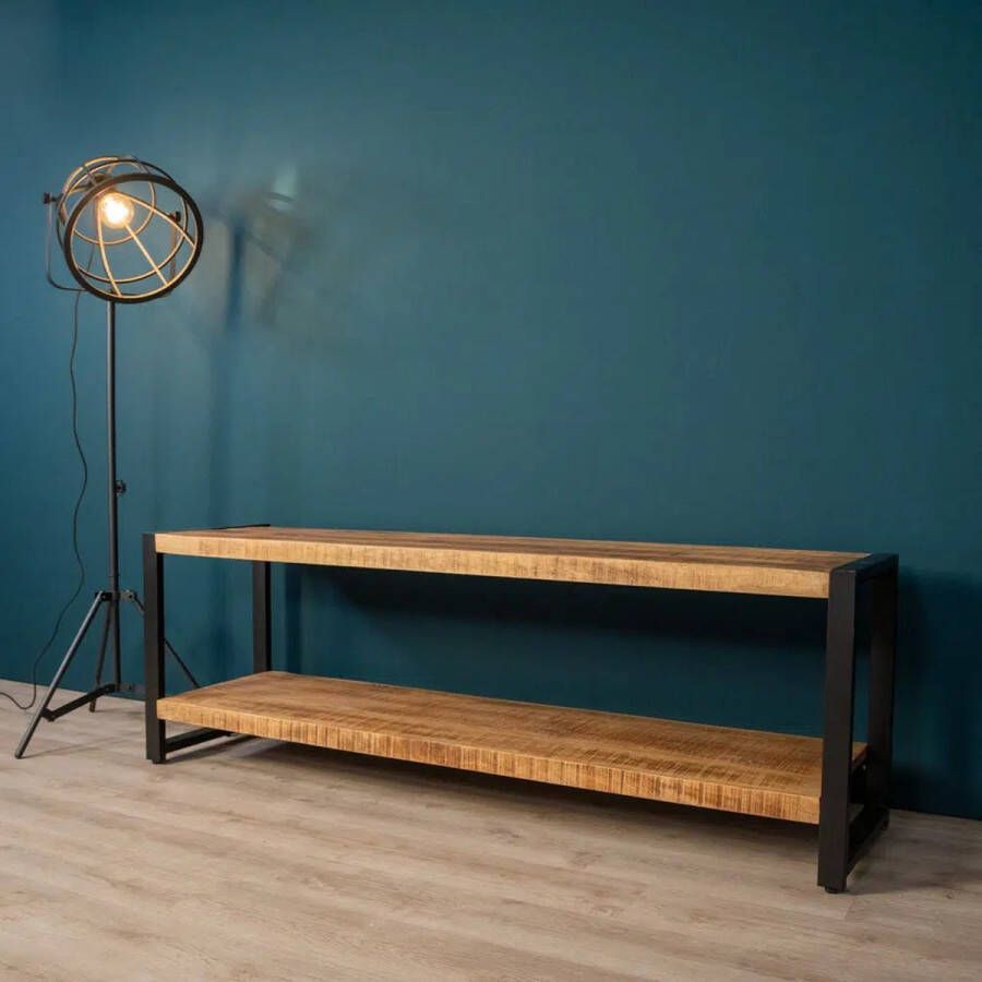 Mangoe Meubels Tv meubel Lucas 180x45x60 cm mangohout en metaal