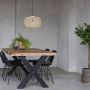 Mangohout Online Mangohouten Eettafel Columbus Rechthoek 280x120 cm Mahom Industrieel Dinertafel van Mangohout & Metaal Industriële Eettafel - Thumbnail 1