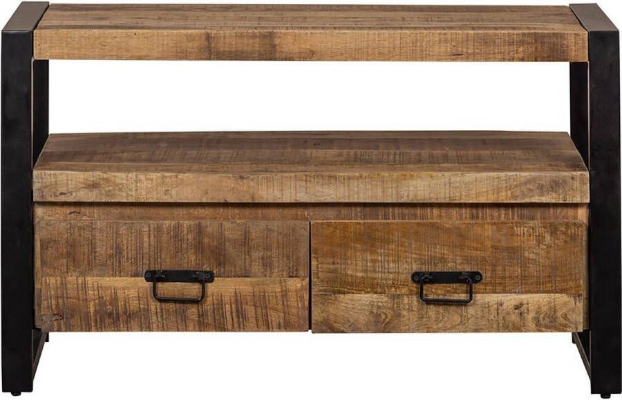 Mangohout Online Mangohouten TV Meubel Fresno 120 cm Mahom Industrieel TV Meubel van Mangohout & Metaal Industriële TV Meubel