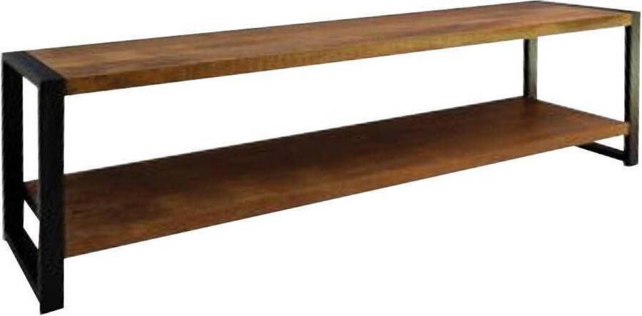 Mahom Mangohouten TV Meubel Montana 150 cm Industrieel TV Meubel van Mangohout & Metaal Industriële TV Meubel