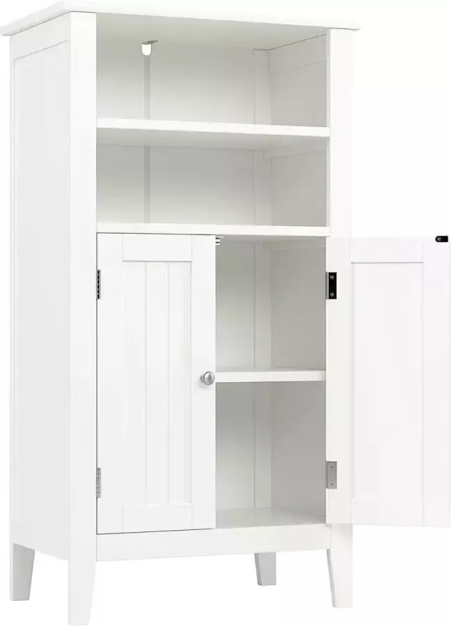 Manzibo Dressoir Luxe Kast Woonkamer Slaapkamer 2 Deurtjes Opbergkast Kast Kastje Wandkast Organizer Wit