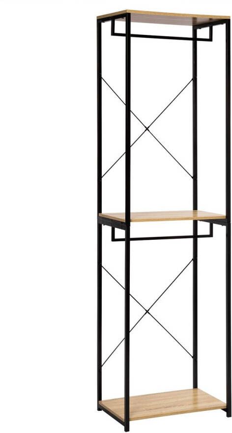 Manzibo Industriele Kapstok Schoenenrek Kledingrek Opbergrek Schoenen Schoenenkast Kast voor Schoenen Zwart Bruin