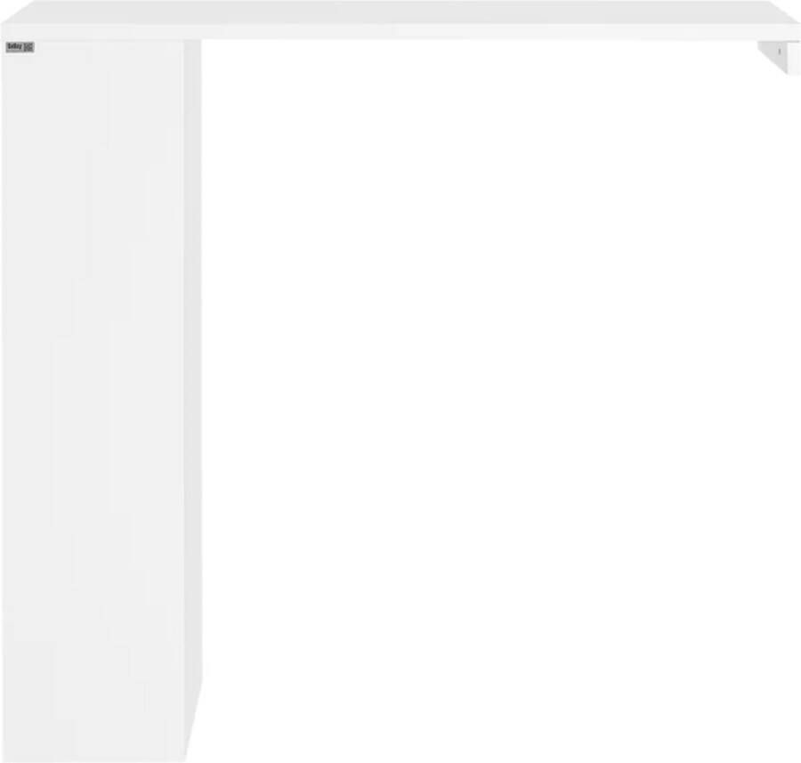 MARA Bartafel Keukentafel Opbergruimte 3 Vakken MDF Wit 110 x 45 x 106 cm