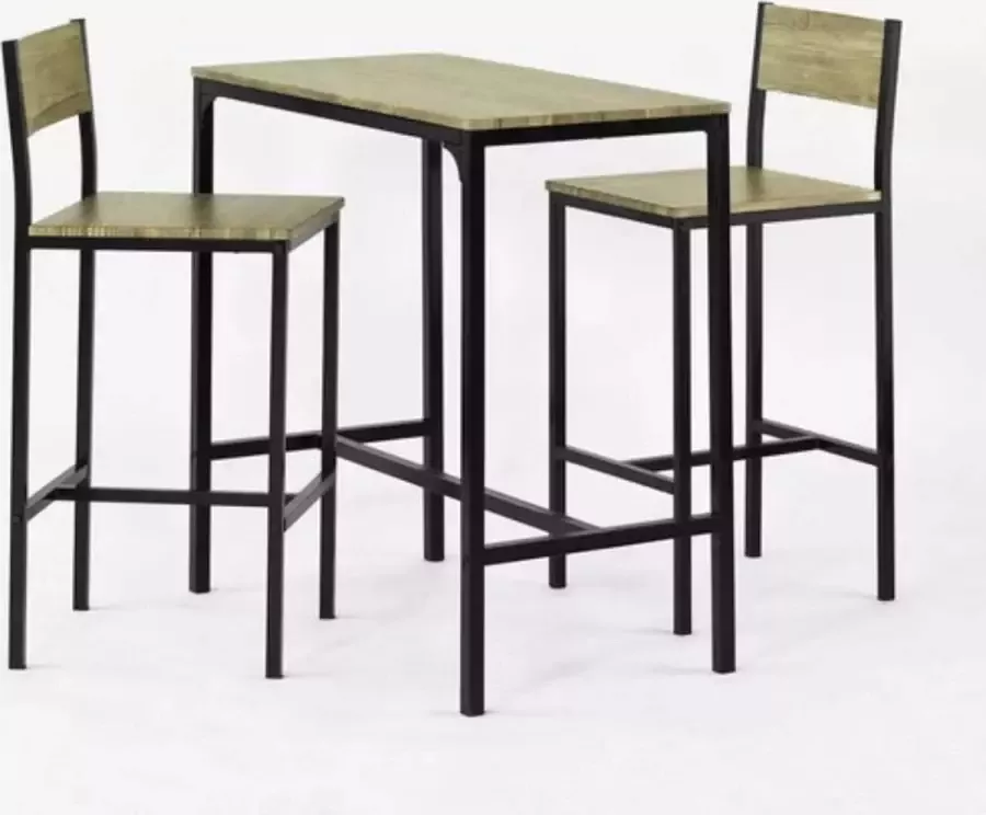 MARA Bartafel set 2 Barkrukken Hout Bruin 89 x 45 x 87 cm