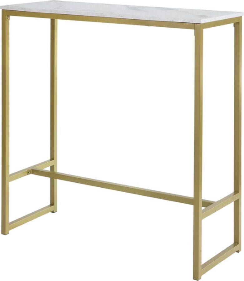 MARA Bartafel Toonbank Marmerlook Goud 100 x 40 x 106 cm
