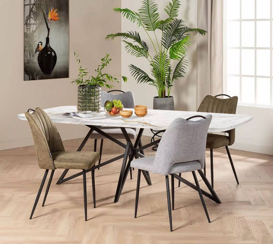 Inrichting op maat Tafelpoot Matrix Zwart Gepoedercoat Metaal Tafel onderstel incl. Frame 75cm hoog Ral 9005 230x75