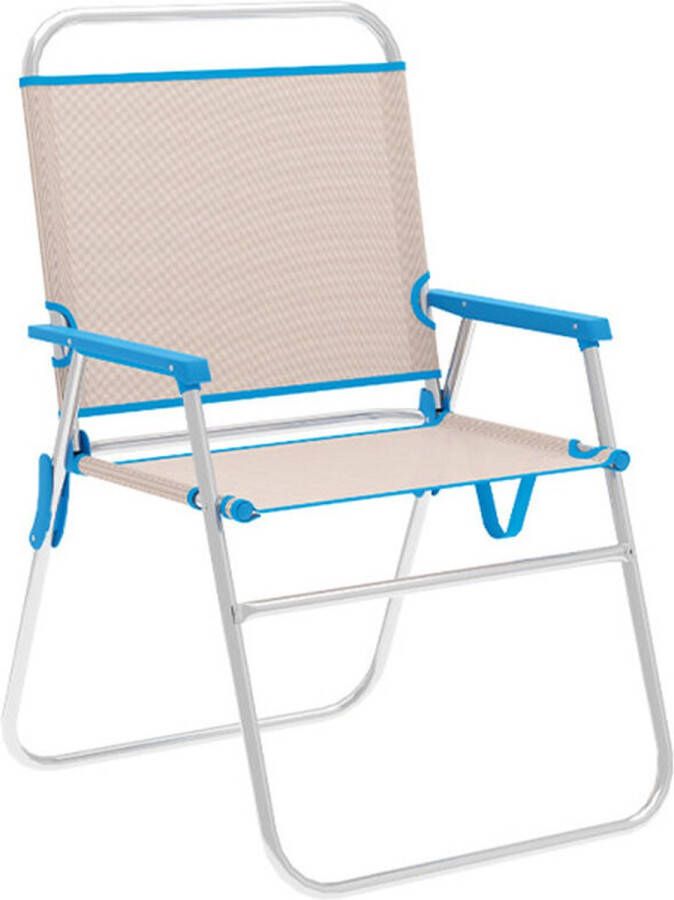 Marbueno Vouwbare Stoel Blauw Beige 52 x 80 x 56 cm