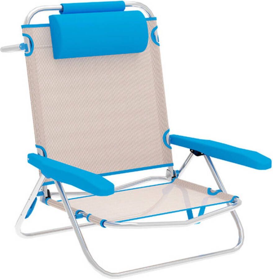 Marbueno Vouwbare Stoel Blauw Beige 61 x 82 x 68 cm