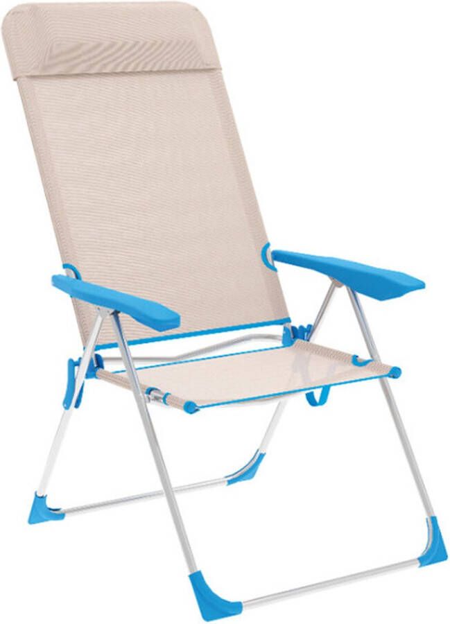 Marbueno Vouwbare Stoel Blauw Beige 69 x 109 x 58 cm