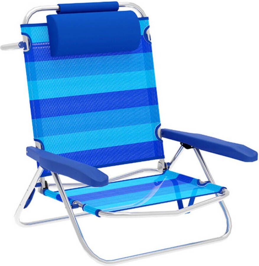 Marbueno Vouwbare Stoel Strepen Blauw 61 x 82 x 68 cm