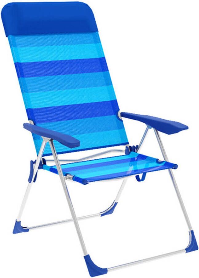 Marbueno Vouwbare Stoel Strepen Blauw 69 x 109 x 58 cm