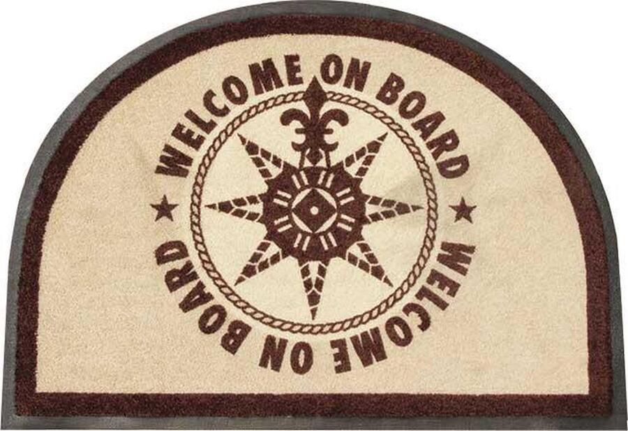 Marine Business nautische bruine Deurmat Welcome on board 70 x 50 cm