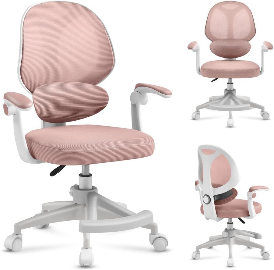 Mark Adler Junior 4.5 Grey Ergonomische Kinderstoel met Verstelbare Rugsteun en Kogelwielen
