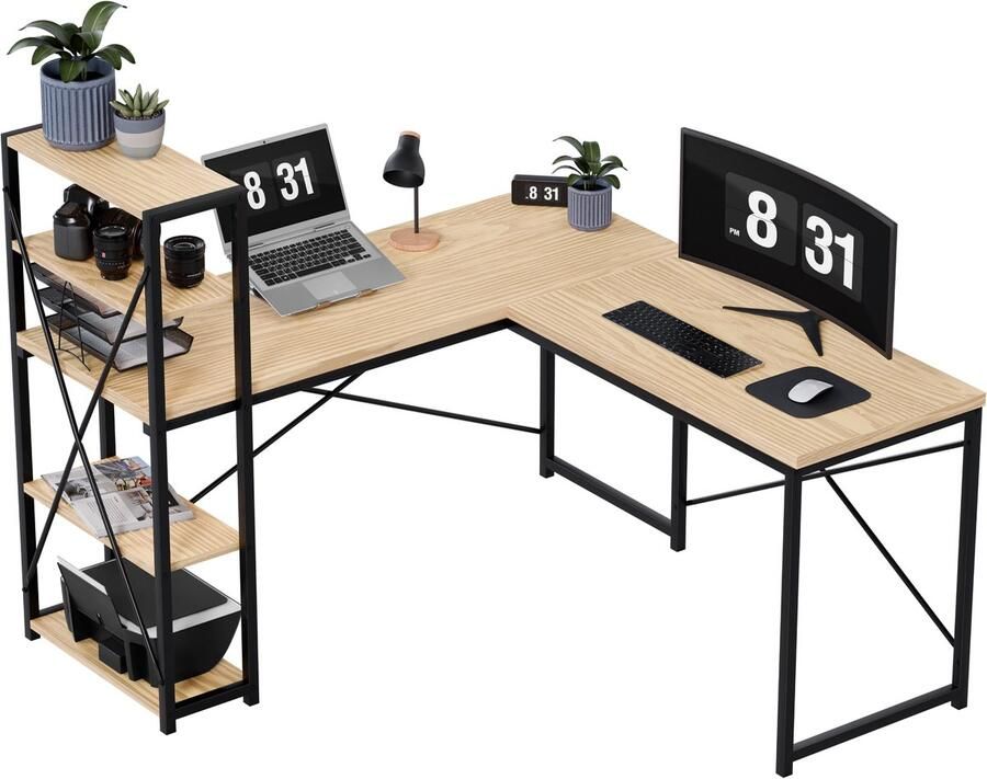 Mark Adler Leader 5.9 Hoekbureau met planken Eiken