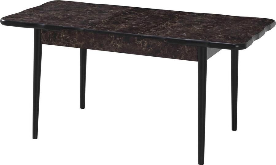 De Sfeer Keukentafel Eetkamertafel EetTafels Inklapbaar Zwarte Steen 165x80 cm 4 tot 6 personen MDF - Foto 3