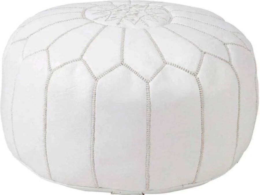 Marocstore.nl Marokkaanse poef wit