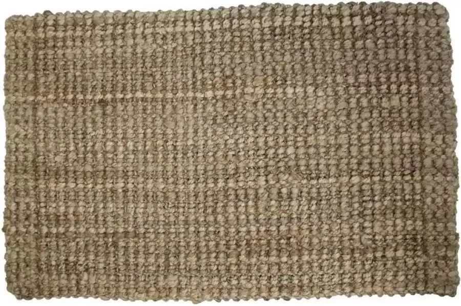 Mars & More Jute Vloerkleed Geknoopt (90 x 60 cm) Badkamer mat Jute Deurmatten Vloerkleed jute Badmat jute BadmatVloerkleed 60x90