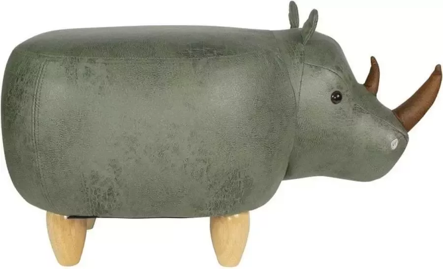 Mars & More Krukje Neushoorn Gekleurd Leer 63x32x36cm