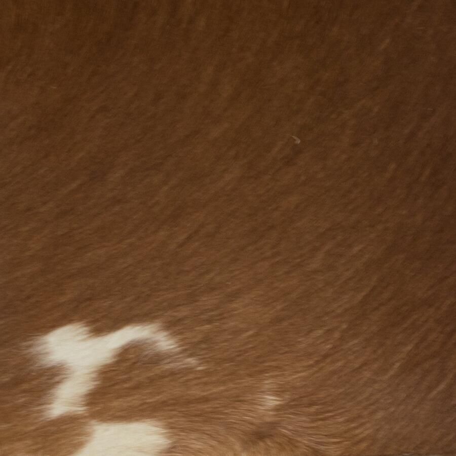 Mars & More Poef Koeienhuid Bruin Leer 30x30x45cm - Foto 2