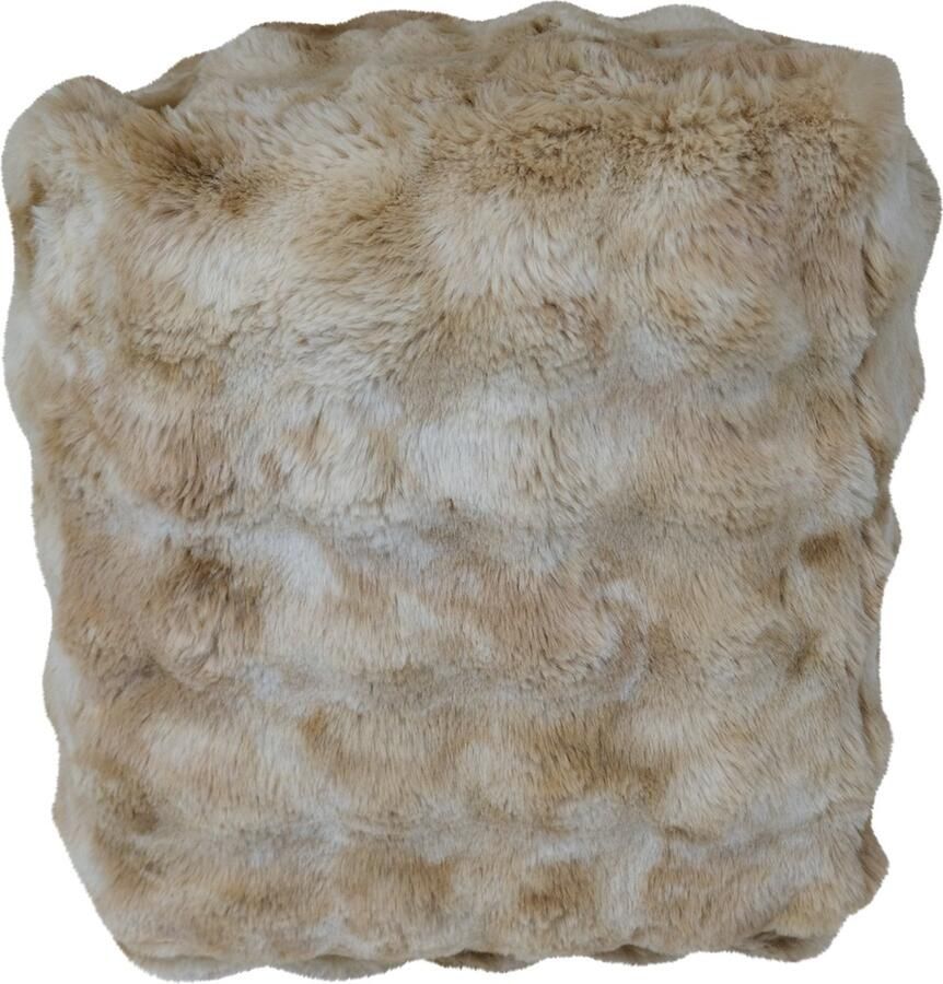 Mars & More poef teddy bubble beige 40x40x45cm