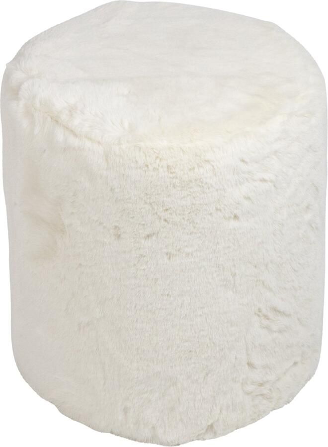 Mars & More poef teddy glad gebroken wit dia 40cm