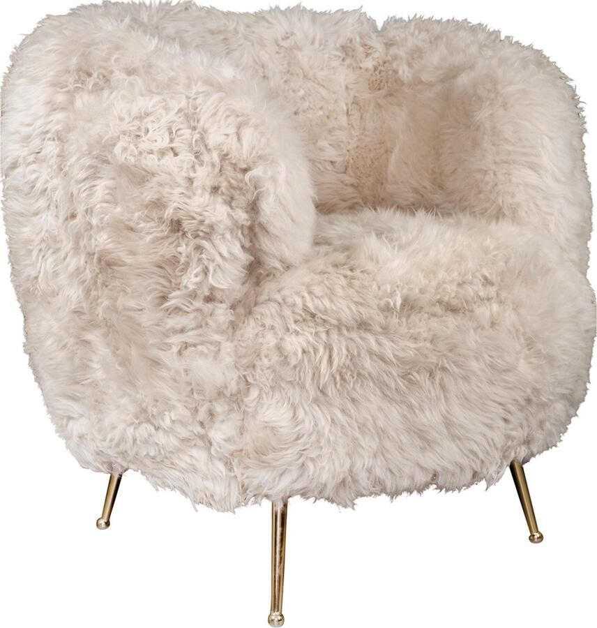 Mars & More Stoel Schapenvacht Wit Vacht 90x90x90cm zelfmontage ex tk