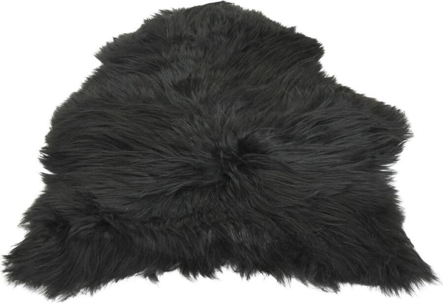 Mars & More Vloerkleed Tapijt Plaid Schapenvacht Ijsland Zwart Vacht 105x60x5cm