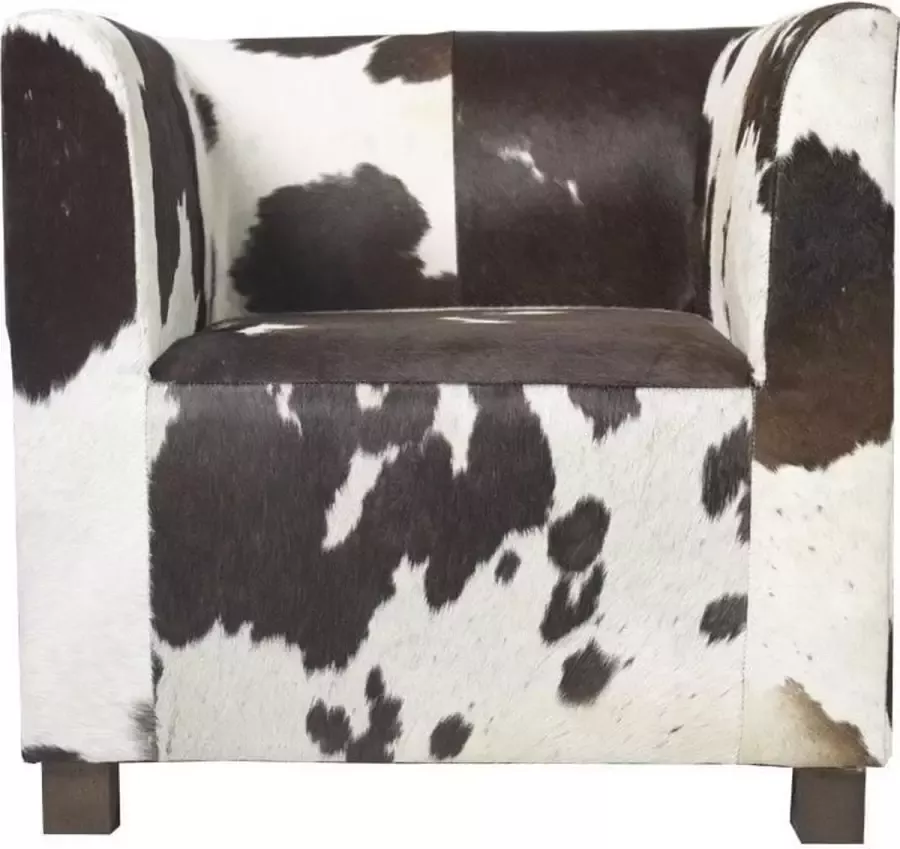 Mars & More Stoel Koeienhuid Bruin Leder Bont 76x68x73cm (ex transport pallet zending) - Foto 2