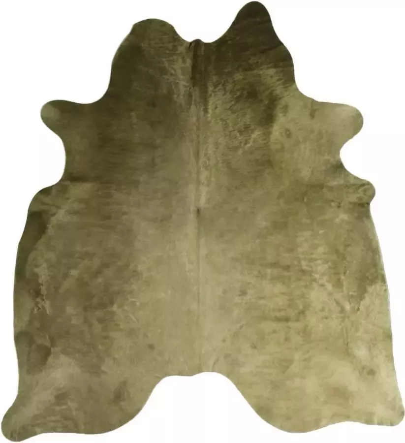 Mars & More Tapijt Vloerkleed Koeienhuid Groen Leder Bont 180x250x0 3cm - Foto 2
