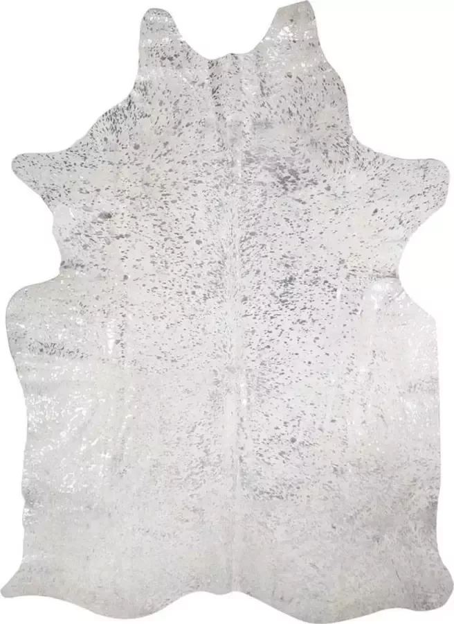 Back-2-Nature Tapijt Vloerkleed Koeienhuid Zilver Leder Bont 180x250x0 3cm Mars & More