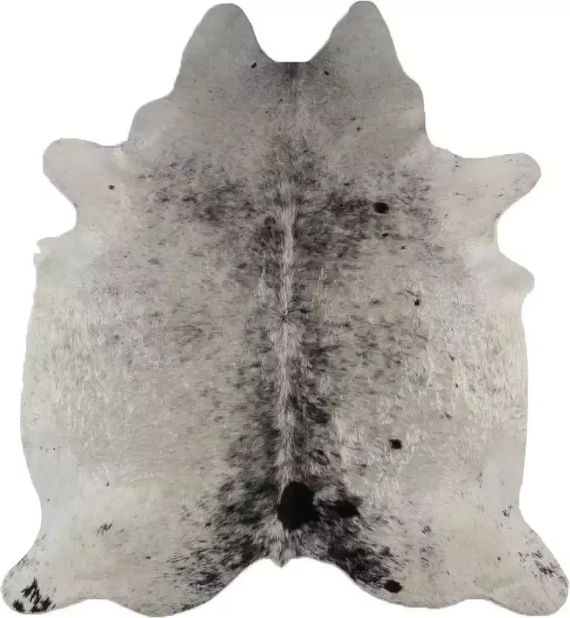 Mars & More Tapijt Vloerkleed Koeienhuid Zwart Leder Bont 180x250x0 3cm