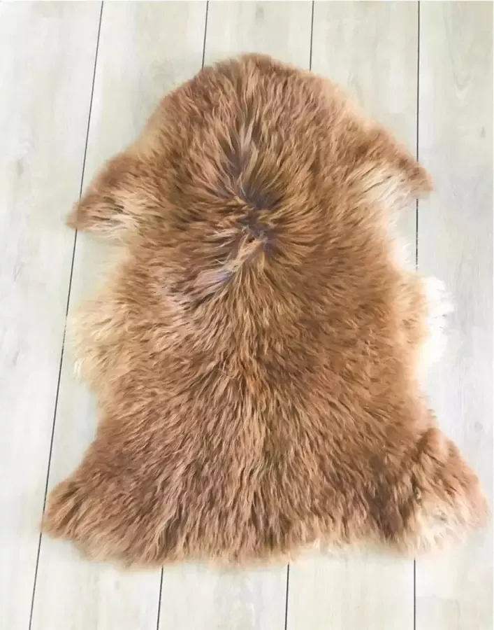 Mars & More Vloerkleed Tapijt Plaid Schapenvacht Ijsland Bruin Vacht 105x60x5cm - Foto 2