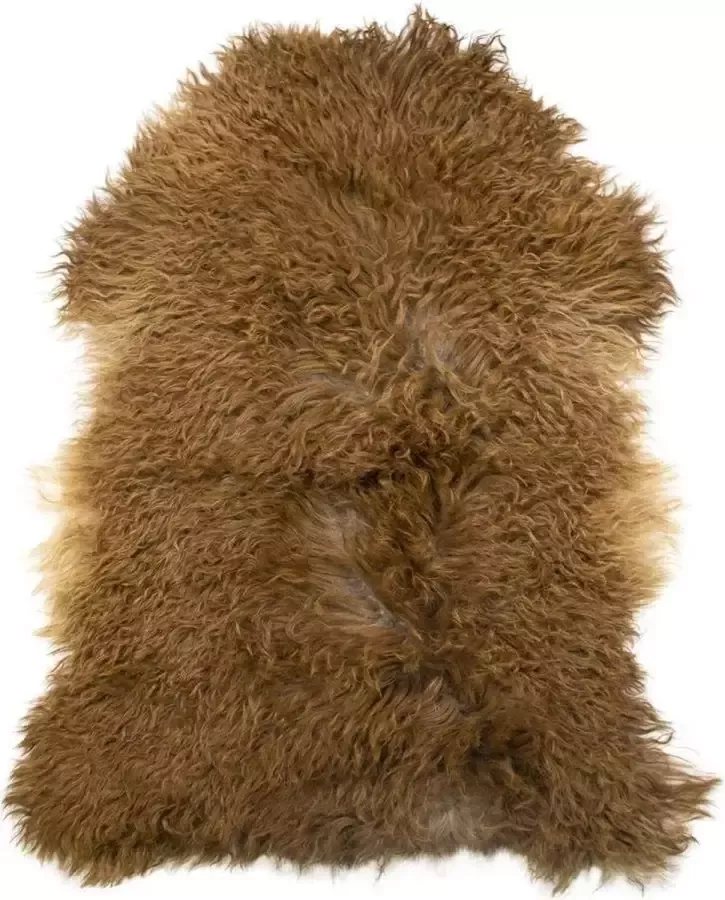Mars & More Vloerkleed Tapijt Schapenvacht Bruin Vacht 60x90x2cm