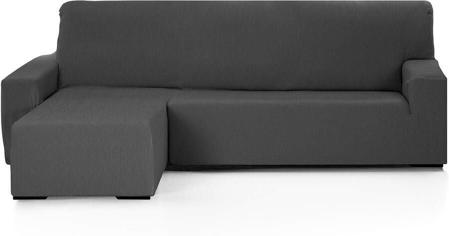 Martina Home EMILIA Elastische hoes voor loungestoel Korte linkerarm (vooraanzicht) Antraciet