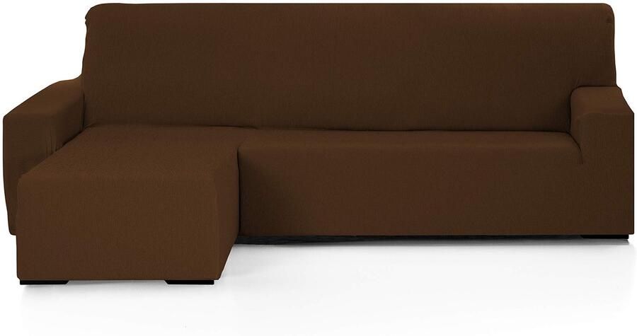 Martina Home EMILIA Elastische hoes voor loungestoel Korte linkerarm (vooraanzicht) Bruin