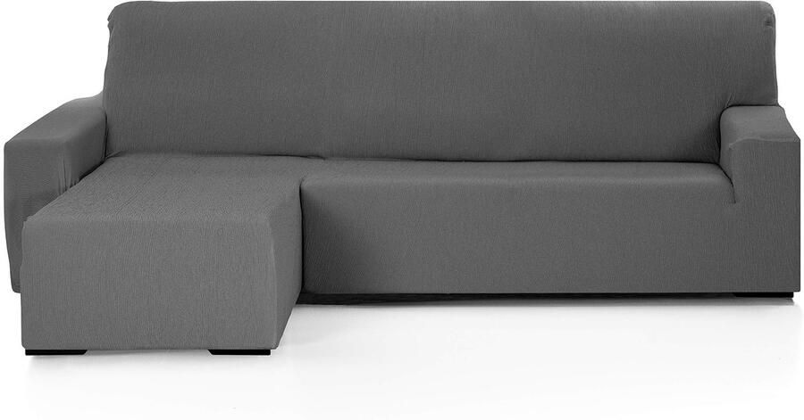Martina Home EMILIA Elastische hoes voor loungestoel Korte linkerarm (vooraanzicht) Grijs