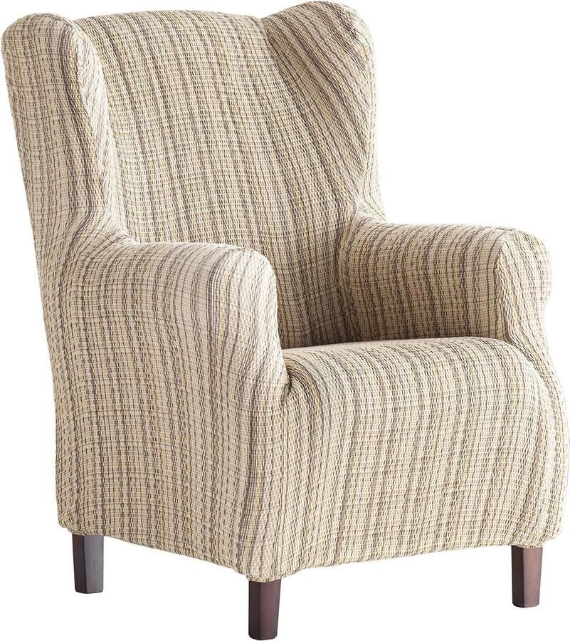 Martina Home fauteuilhoes elastische vleugelfauteuil 33x42x8 cm beige