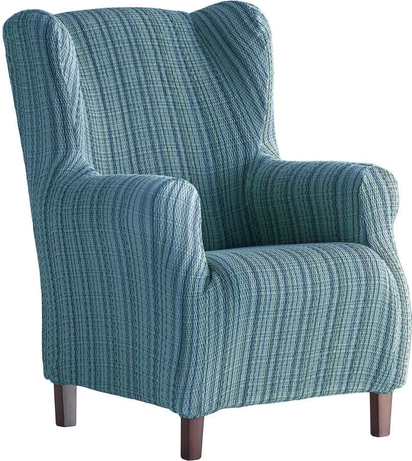 Martina Home fauteuilhoes elastische vleugelfauteuil 33x42x8 cm blauw