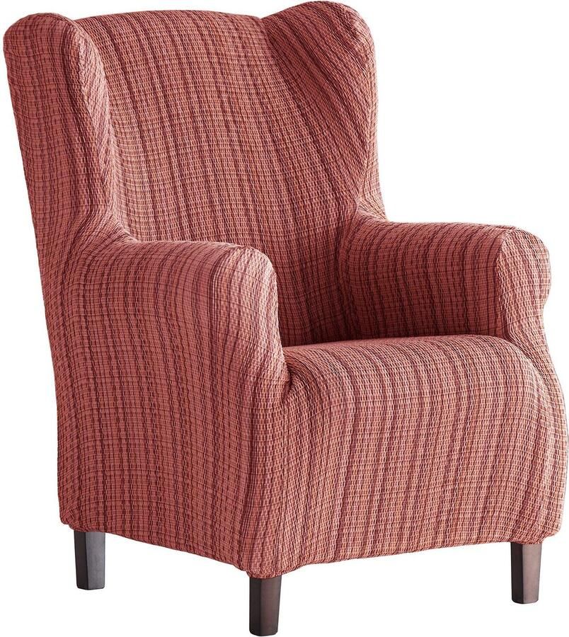 Martina Home fauteuilhoes elastische vleugelfauteuil 33x42x8 cm bordeauxrood