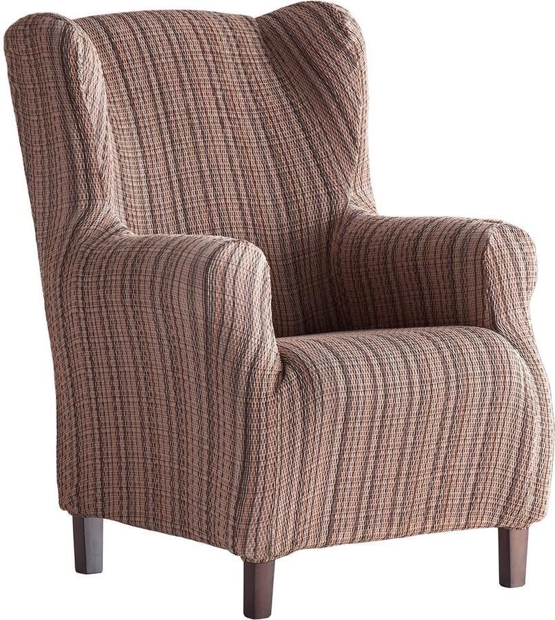 Martina Home fauteuilhoes elastische vleugelfauteuil 33x42x8 cm bruin