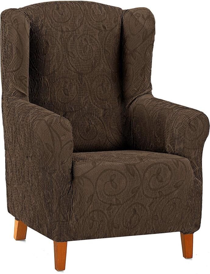 Martina Home hoes voor relaxfauteuil polyester elastaan ​​katoen koffiebruin oorfauteuil