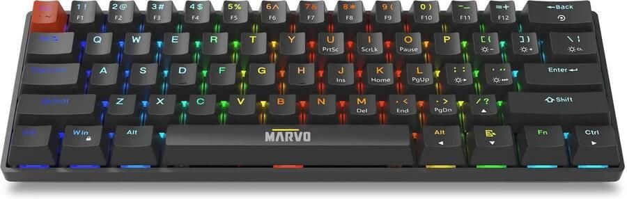 Marvo Saber 61 Black – Mechanisch 60%-toetsenbord voor high-performance toepassingen