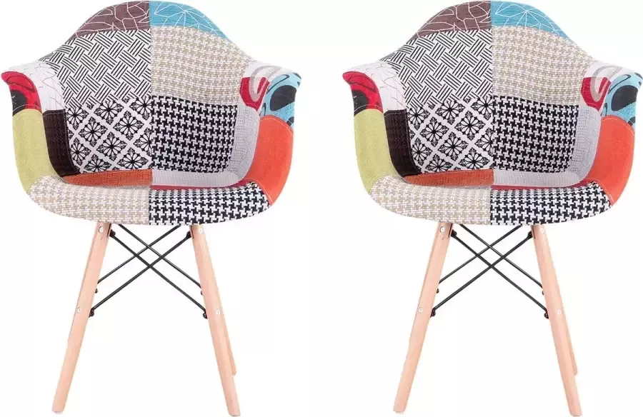 Mason Store ️ Beautiful Life ️ Eetkamerstoelen set van 2 Eetkamer Stoelen Geblokt