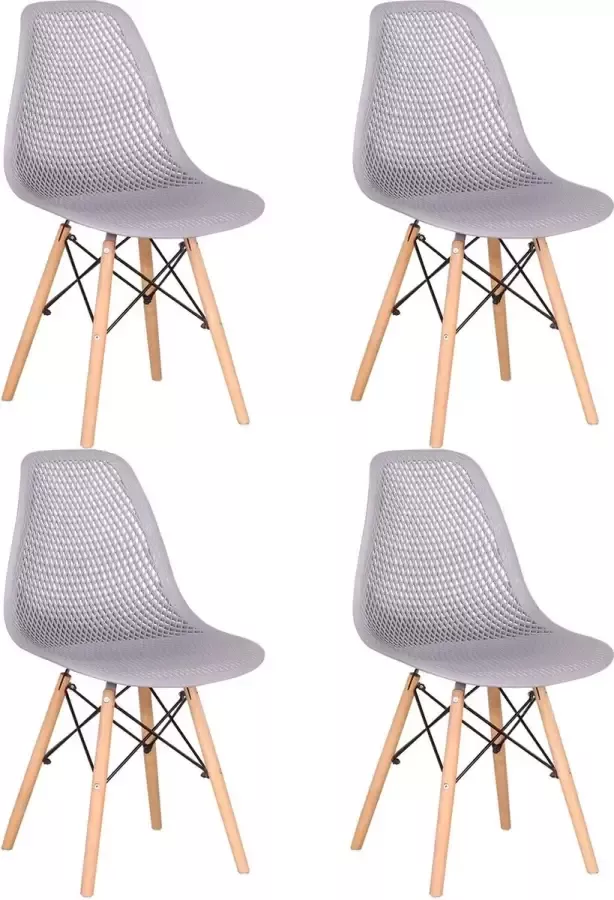 Mason Store ️ Beautiful Life ️ Eetkamerstoelen set van 4 Eetkamer Stoelen Grijs