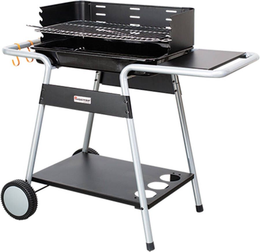 Master Grill Party Barbecue met wielen Rechthoekig 2 schappen staal MG904 60x40