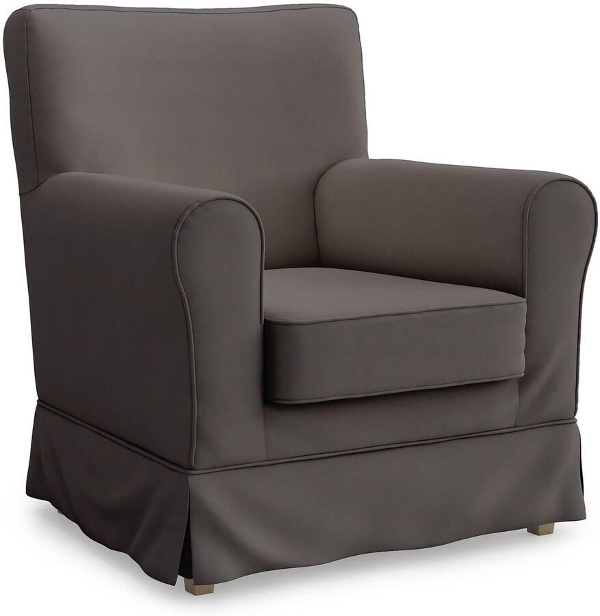MASTERS OF COVERS Vervangende fauteuilhoes voor IKEA Ektorp Jennylund fauteuilhoes Jennylund fauteuilhoes hoezen voor Jennylund fauteuil fauteuilsprei 78 x 85 x 84 cm (donkergrijs katoen)