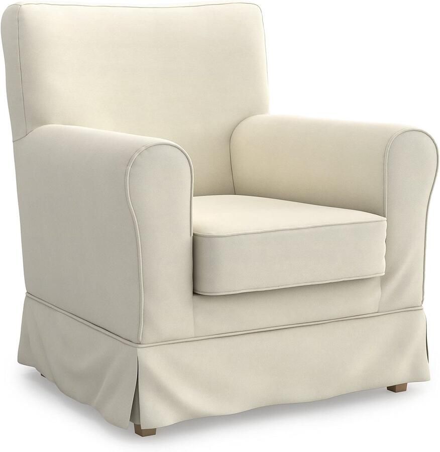 MASTERS OF COVERS Vervangende fauteuilhoes voor IKEA Ektorp Jennylund fauteuilhoes Jennylund fauteuilhoes hoezen voor Jennylund fauteuil fauteuilsprei 78 x 85 x 84 cm (crème katoen)